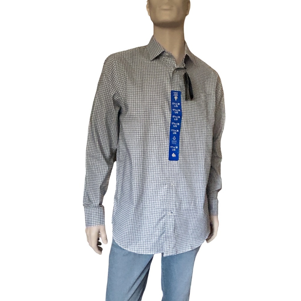 Banana Republic Dress Shirt Slim Fit Long Sleeve 100% Cotton Window pane Check